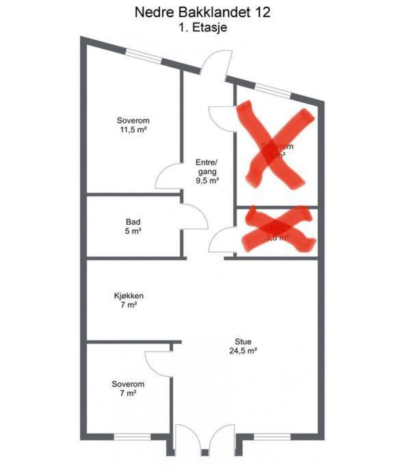 Apartament Bakklandets Perle 3-Roms Trondheim Zewnętrze zdjęcie